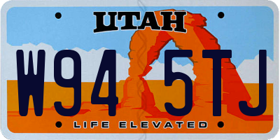 UT license plate W945TJ