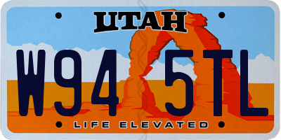 UT license plate W945TL