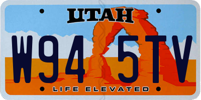 UT license plate W945TV