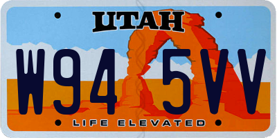 UT license plate W945VV