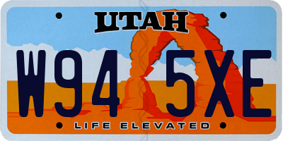 UT license plate W945XE