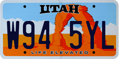 UT license plate W945YL