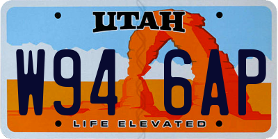 UT license plate W946AP