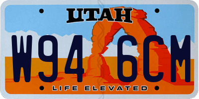 UT license plate W946CM