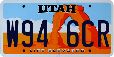 UT license plate W946CR