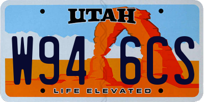 UT license plate W946CS