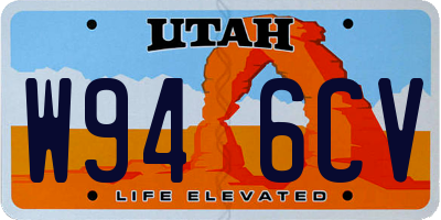 UT license plate W946CV