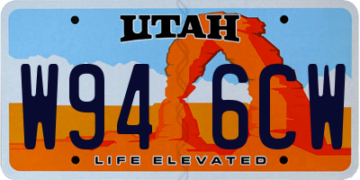 UT license plate W946CW