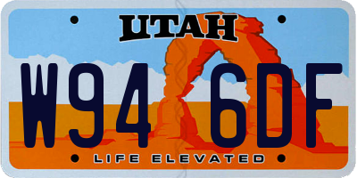 UT license plate W946DF