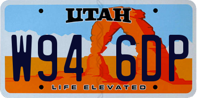 UT license plate W946DP
