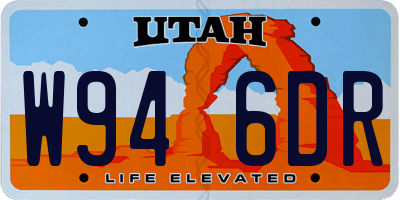 UT license plate W946DR