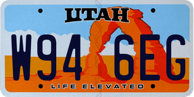 UT license plate W946EG