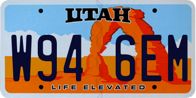 UT license plate W946EM