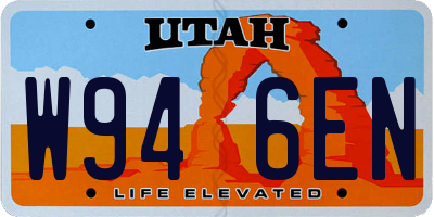 UT license plate W946EN