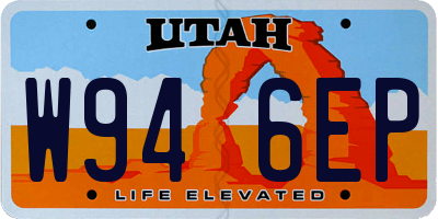 UT license plate W946EP