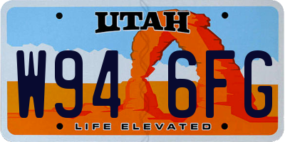 UT license plate W946FG