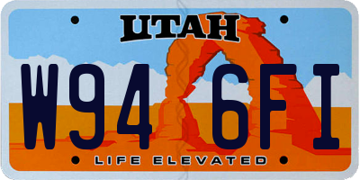 UT license plate W946FI