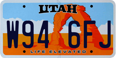 UT license plate W946FJ