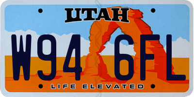 UT license plate W946FL