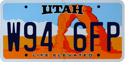 UT license plate W946FP