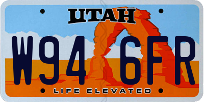 UT license plate W946FR