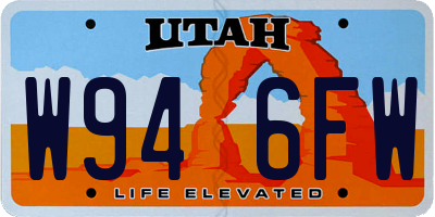 UT license plate W946FW