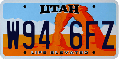 UT license plate W946FZ