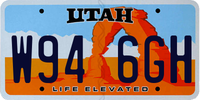 UT license plate W946GH