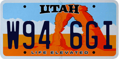 UT license plate W946GI