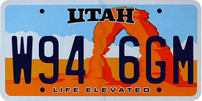 UT license plate W946GM
