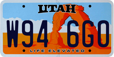 UT license plate W946GO