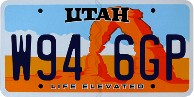 UT license plate W946GP
