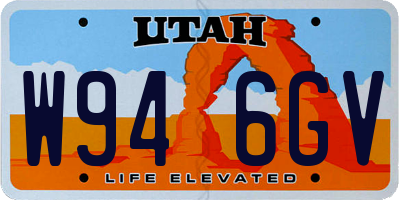 UT license plate W946GV
