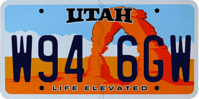 UT license plate W946GW
