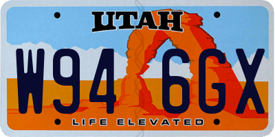 UT license plate W946GX