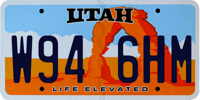 UT license plate W946HM