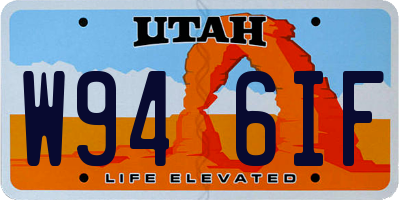 UT license plate W946IF