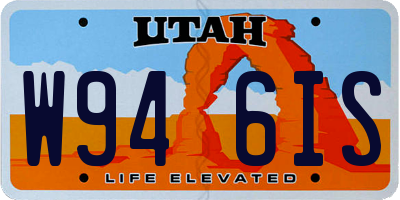 UT license plate W946IS