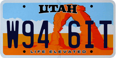 UT license plate W946IT