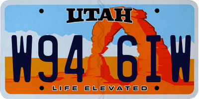 UT license plate W946IW