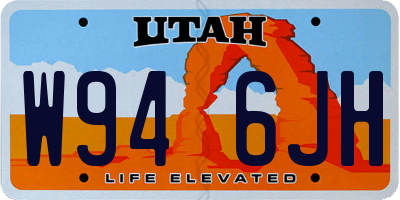UT license plate W946JH