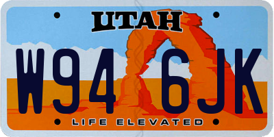 UT license plate W946JK