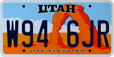 UT license plate W946JR