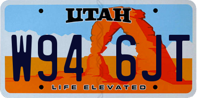 UT license plate W946JT