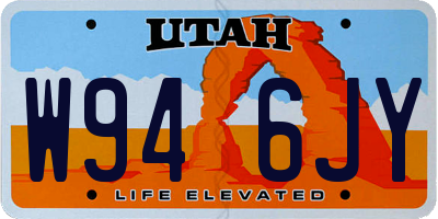 UT license plate W946JY