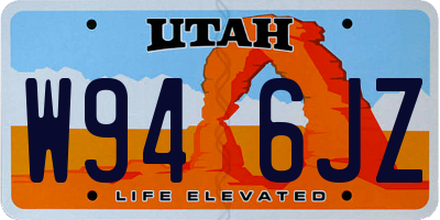 UT license plate W946JZ