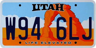 UT license plate W946LJ