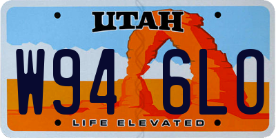 UT license plate W946LO