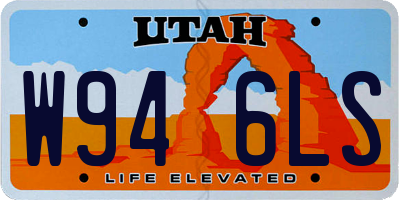 UT license plate W946LS