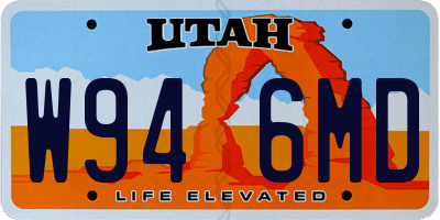 UT license plate W946MD